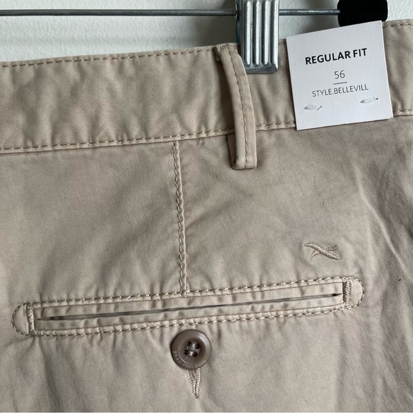 NWT Brax "Bellevill" Khaki Shorts Chino Flat Front Bermuda Size 40 Inseam 12" - Picture 3 of 6